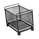 Maxbell Rolling Cart with Wheels Bathroom Classroom Pantry Study Room File Organizer Black
