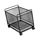 Maxbell Rolling Cart with Wheels Bathroom Classroom Pantry Study Room File Organizer Black