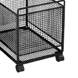 Maxbell Rolling Cart with Wheels Bathroom Classroom Pantry Study Room File Organizer Black