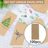 Maxbell 100x Paper Envelopes Brown Kraft Coin Envelope for Mailing Coins Cash Office 80x120mm