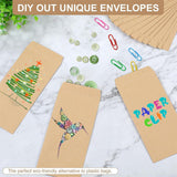 Maxbell 100x Paper Envelopes Brown Kraft Coin Envelope for Mailing Coins Cash Office 165x100mm