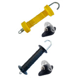 Maxbell Electric Fence Gate Handle and Anchor Set Sturdy for Farm Ranch Agricultural Yellow