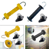 Maxbell Electric Fence Gate Handle and Anchor Set Sturdy for Farm Ranch Agricultural Yellow