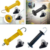 Maxbell Electric Fence Gate Handle and Anchor Set Sturdy for Farm Ranch Agricultural Yellow