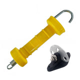 Maxbell Electric Fence Gate Handle and Anchor Set Sturdy for Farm Ranch Agricultural Yellow