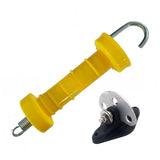 Maxbell Electric Fence Gate Handle and Anchor Set Sturdy for Farm Ranch Agricultural Yellow
