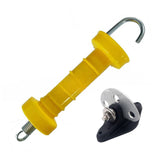 Maxbell Electric Fence Gate Handle and Anchor Set Sturdy for Farm Ranch Agricultural Yellow