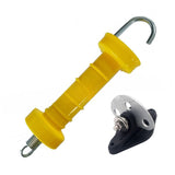 Maxbell Electric Fence Gate Handle and Anchor Set Sturdy for Farm Ranch Agricultural Yellow