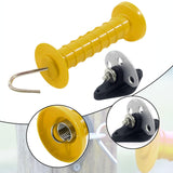 Maxbell Electric Fence Gate Handle and Anchor Set Sturdy for Farm Ranch Agricultural Yellow