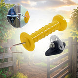 Maxbell Electric Fence Gate Handle and Anchor Set Sturdy for Farm Ranch Agricultural Yellow