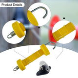 Maxbell Electric Fence Gate Handle and Anchor Set Sturdy for Farm Ranch Agricultural Yellow