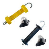 Maxbell Electric Fence Gate Handle and Anchor Set Sturdy for Farm Ranch Agricultural Yellow