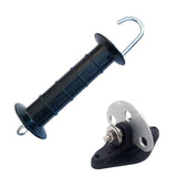 Maxbell Electric Fence Gate Handle and Anchor Set Sturdy for Farm Ranch Agricultural Black