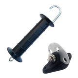 Maxbell Electric Fence Gate Handle and Anchor Set Sturdy for Farm Ranch Agricultural Black