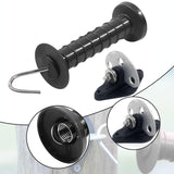 Maxbell Electric Fence Gate Handle and Anchor Set Sturdy for Farm Ranch Agricultural Black