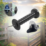 Maxbell Electric Fence Gate Handle and Anchor Set Sturdy for Farm Ranch Agricultural Black