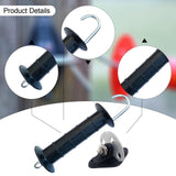 Maxbell Electric Fence Gate Handle and Anchor Set Sturdy for Farm Ranch Agricultural Black