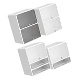 Maxbell Desktop Storage Box Lidded Multipurpose for Household files Office Organizer wihte 33.2x24.5x45cm