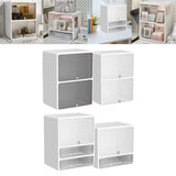 Maxbell Desktop Storage Box Lidded Multipurpose for Household files Office Organizer wihte 33.2x24.5x45cm