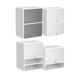 Maxbell Desktop Storage Box Lidded Multipurpose for Household files Office Organizer wihte 33.2x24.5x45cm