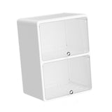 Maxbell Desktop Storage Box Lidded Multipurpose for Household files Office Organizer wihte 33.2x24.5x45cm