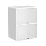 Maxbell Desktop Storage Box Lidded Multipurpose for Household files Office Organizer wihte 33.2x24.5x45cm