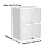 Maxbell Desktop Storage Box Lidded Multipurpose for Household files Office Organizer wihte 33.2x24.5x45cm