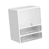 Maxbell Desktop Storage Box Lidded Multipurpose for Household files Office Organizer wihte 33.2x24.5x42cm