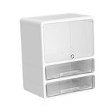 Maxbell Desktop Storage Box Lidded Multipurpose for Household files Office Organizer wihte 33.2x24.5x42cm