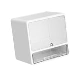 Maxbell Desktop Storage Box Lidded Multipurpose for Household files Office Organizer wihte 33.2x24.5x33cm