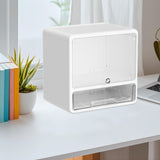 Maxbell Desktop Storage Box Lidded Multipurpose for Household files Office Organizer wihte 33.2x24.5x33cm