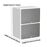 Maxbell Desktop Storage Box Lidded Multipurpose for Household files Office Organizer black 33.2x24.5x45cm