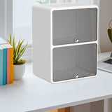 Maxbell Desktop Storage Box Lidded Multipurpose for Household files Office Organizer black 33.2x24.5x45cm