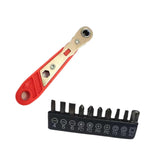 Maxbell 36 Tooth Ratchet Wrench Portable Multifunctional Curved Handle Drive Ratchet with bits