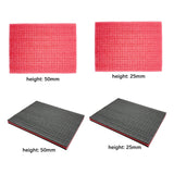 Maxbell Tool Box Foam Protective Foam Inserts for Case for Game Boxes Camera Toolbox black red 2.5cm