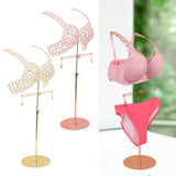 Maxbell Mannequin Underwear Bra Display Stand Sturdy Iron for Exhibition Mall Retail Gold