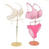 Maxbell Mannequin Underwear Bra Display Stand Sturdy Iron for Exhibition Mall Retail Gold