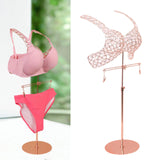 Maxbell Mannequin Underwear Bra Display Stand Sturdy Iron for Exhibition Mall Retail Rose Gold