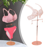Maxbell Mannequin Underwear Bra Display Stand Sturdy Iron for Exhibition Mall Retail Rose Gold