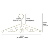Maxbell Heart Clothes Hanger Space Saving Sturdy Coat Hanger for Dress Skirts Shirts