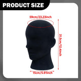 Maxbell Mannequin Head Sturdy Manikin Head for Retail Shop Shopping Mall Barber Shop Black