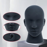 Maxbell Mannequin Head Sturdy Manikin Head for Retail Shop Shopping Mall Barber Shop Black