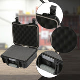 Maxbell Waterproof Hard Case Suitcase Tool Box for Microphone Instrument Electronics Black