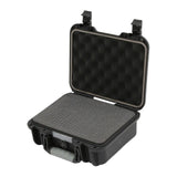 Maxbell Waterproof Hard Case Suitcase Tool Box for Microphone Instrument Electronics Black