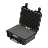 Maxbell Waterproof Hard Case Suitcase Tool Box for Microphone Instrument Electronics Black