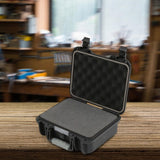 Maxbell Waterproof Hard Case Suitcase Tool Box for Microphone Instrument Electronics Black