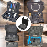 Maxbell Waterproof Hard Case Suitcase Tool Box for Microphone Instrument Electronics Black