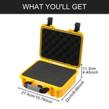 Maxbell Waterproof Hard Case Suitcase Tool Box for Microphone Instrument Electronics Yellow