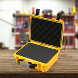 Maxbell Waterproof Hard Case Suitcase Tool Box for Microphone Instrument Electronics Yellow