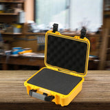 Maxbell Waterproof Hard Case Suitcase Tool Box for Microphone Instrument Electronics Yellow
